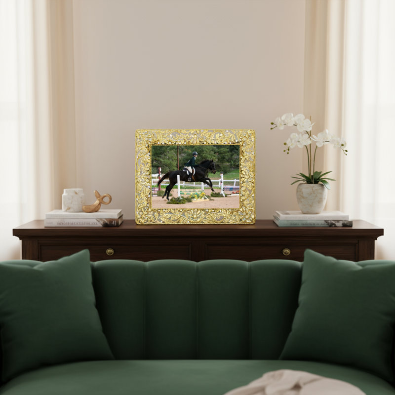 Festoon Metal Picture Frame, 5" W x 7" H