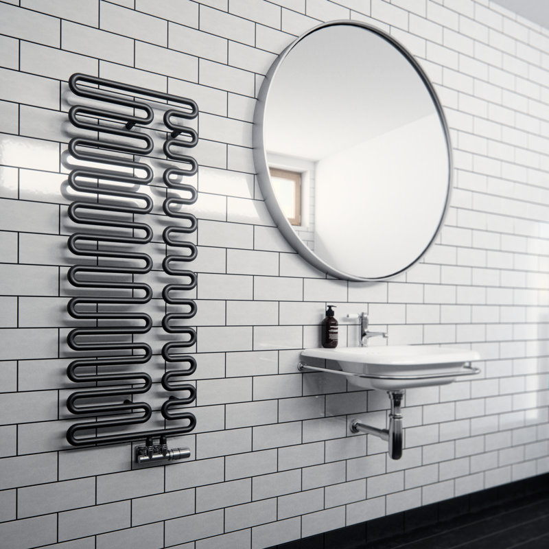 Swale Heated Towel Rail, Black