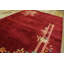 Tapis luxueux rouge moelleux à poils longs en laine luxueuse et moelleuse