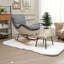 Chaise berçante moderne avec repose-pieds