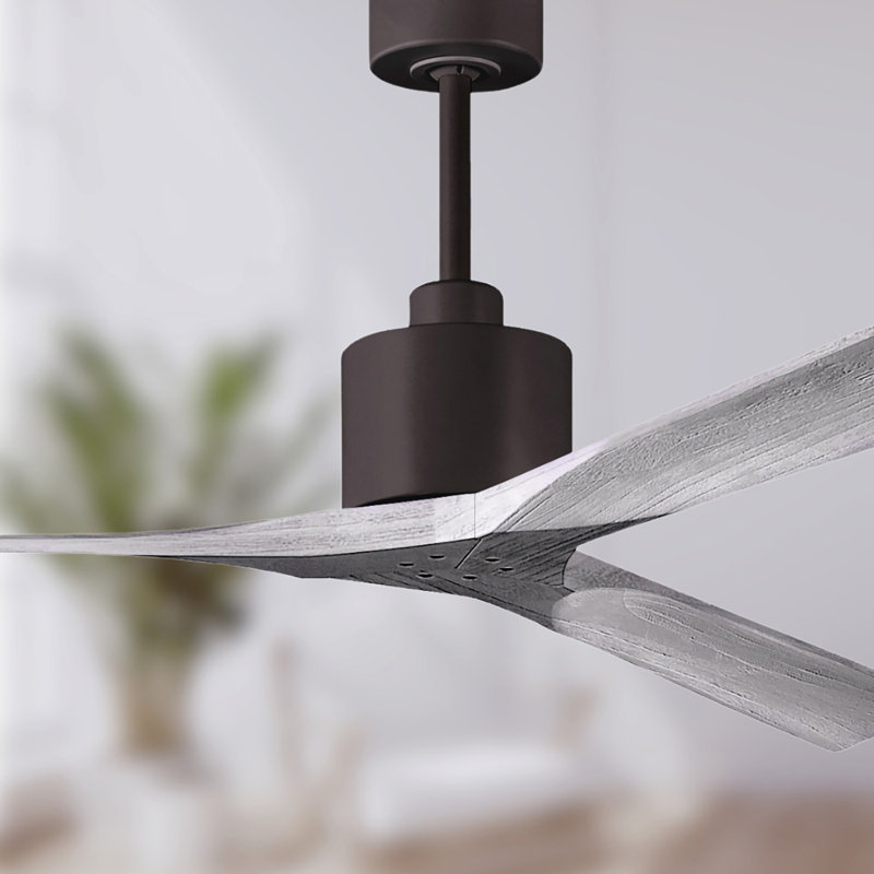 Nan XL 3 - Ventilateur de plafond, Bronze texturé, Ton bois de grange