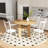 Modern Farmhouse Round Dining Table - 47" Cross-Leg Base W/ Solid Rubberwood - Rustic Kitchen Table-747819360