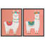 Ensemble d'art mural encadré Boho Llama-119346969-119346967