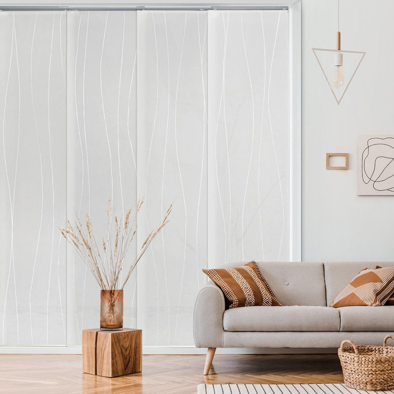 Semi Sheer Vertical Blind, White