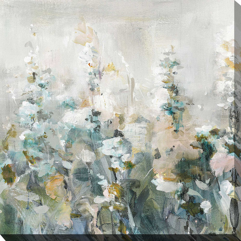 «Rustic Garden Neutral I», peinture, L 24 po x H 24 po, Toile tendue