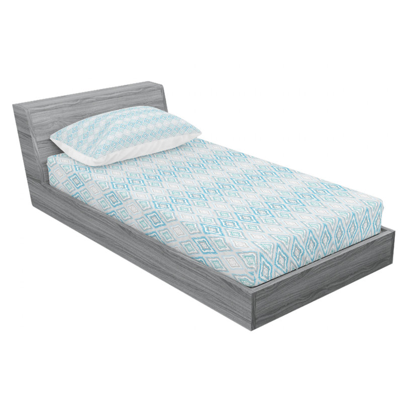 Microfiber Ikat Sheet Set, Twin XL Sheet Set + Fitted Sheet + 1 Pillowcase