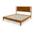 King Size Deluxe Bed Frame With Headboard With Solid Wood, No Box Spring Needed,  Easy Assembly, Rustic Golden Brown-119619097-119619099