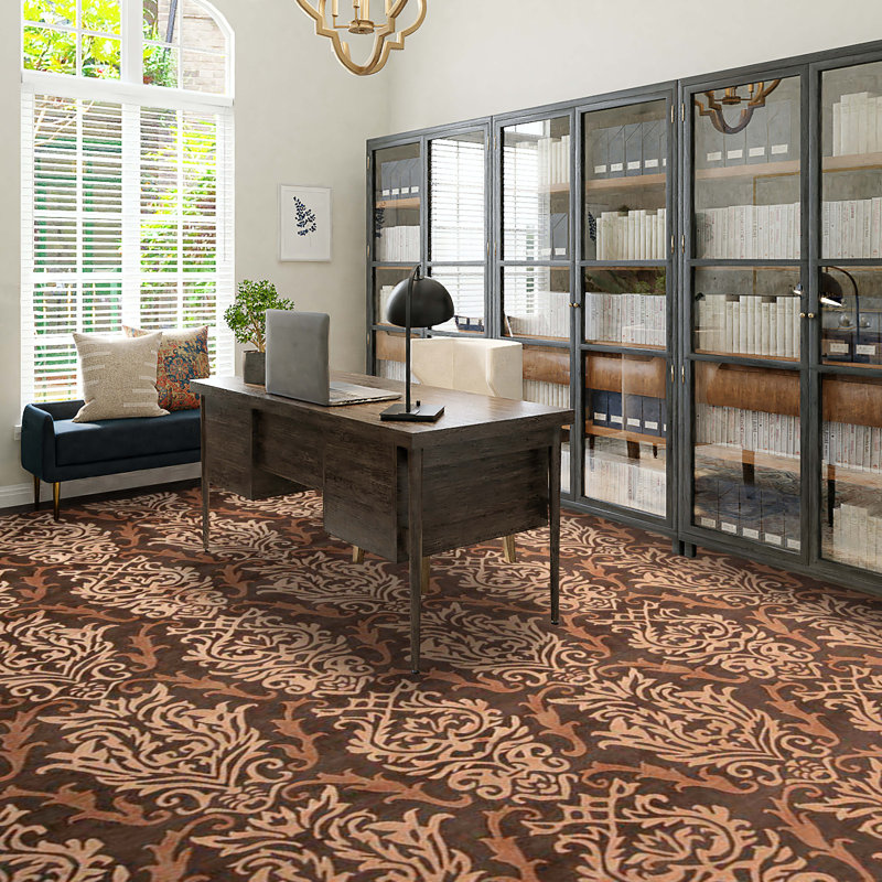 Tapis brun de haute qualité noué à la main