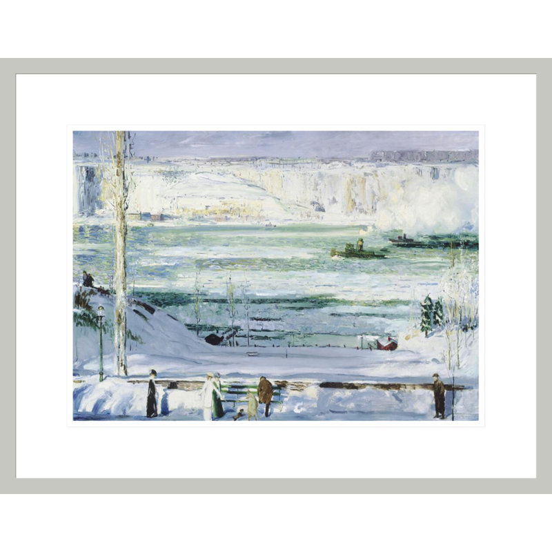 «Snow-Cappé River» par George Wesley Bellows - impression giclée encadrée, 17.18" H x 21.75" W