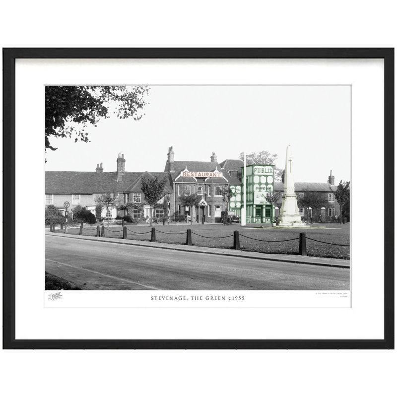 Stevenage, The Green C1955 by Francis Frith - Single Picture Frame Print, 40cm H x 50cm W x 2.3cm D