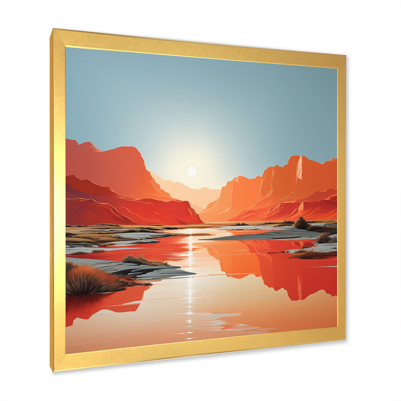 «Bold Sunrise Horizon II», reproduction, Cadre doré à une seule photo, H 24 po x l 24 po x P 1 po