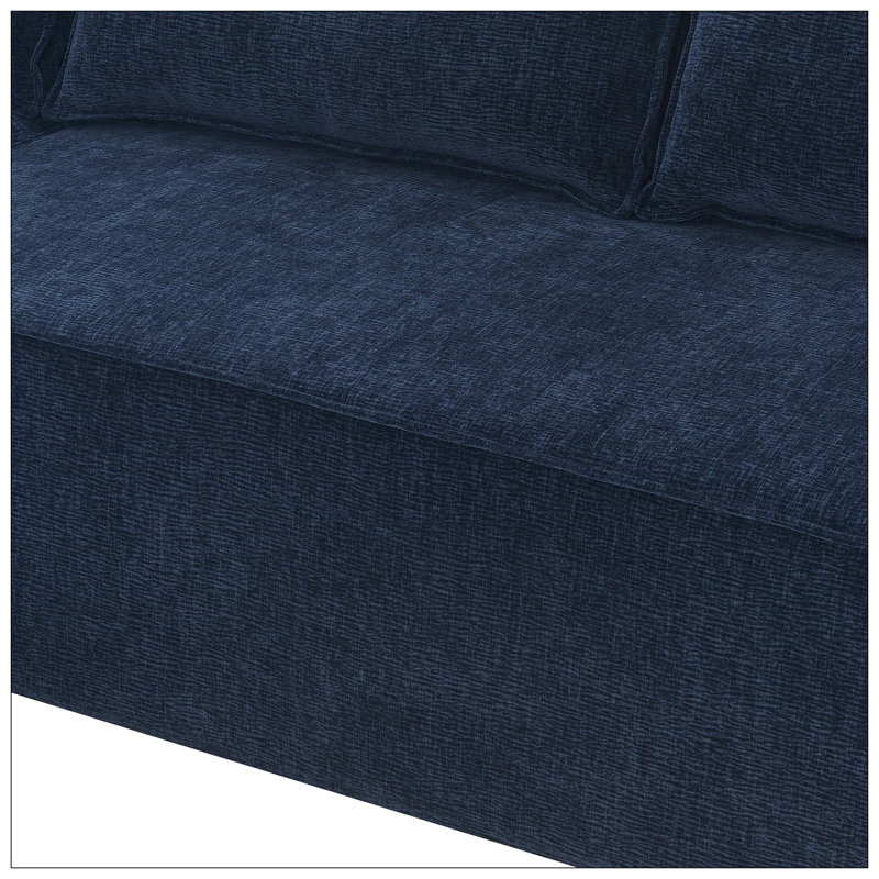 Canapé modulaire de style minimaliste de 111,5 x 72 po, ensemble de canapé infroissable, canapé compressé en forme de L pour le salon, 2 ensembles sans combinaison, aucun assemblage requis, 3 