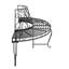 Mandie Steel Outdoor Bench