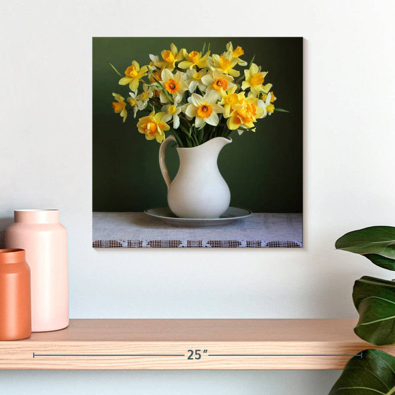 Harnek Daffodils In Pitcher, 16" H x 16" W