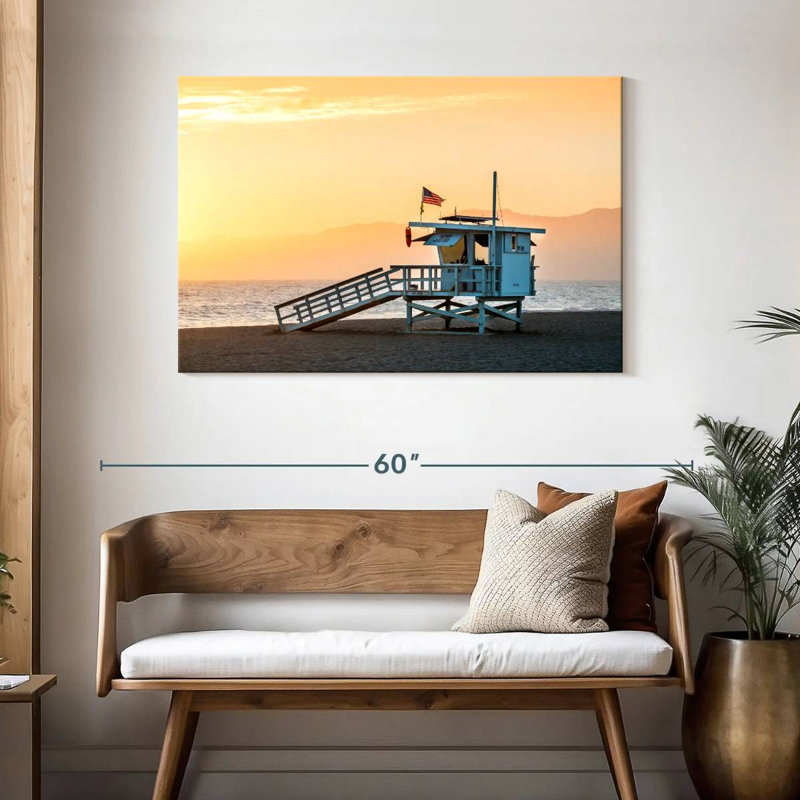 Gillard Dramatic Venice Beach Sunset, 30" H x 45" W