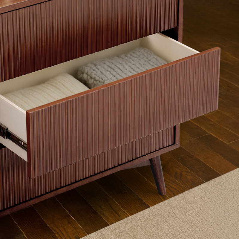 Commode 6 tiroirs Tremolo, Noyer
