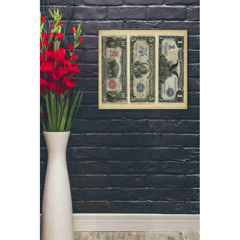 Antique monnaie VI - impression sur toile tendue, H 20 po x l 24 po x P 0,75 po