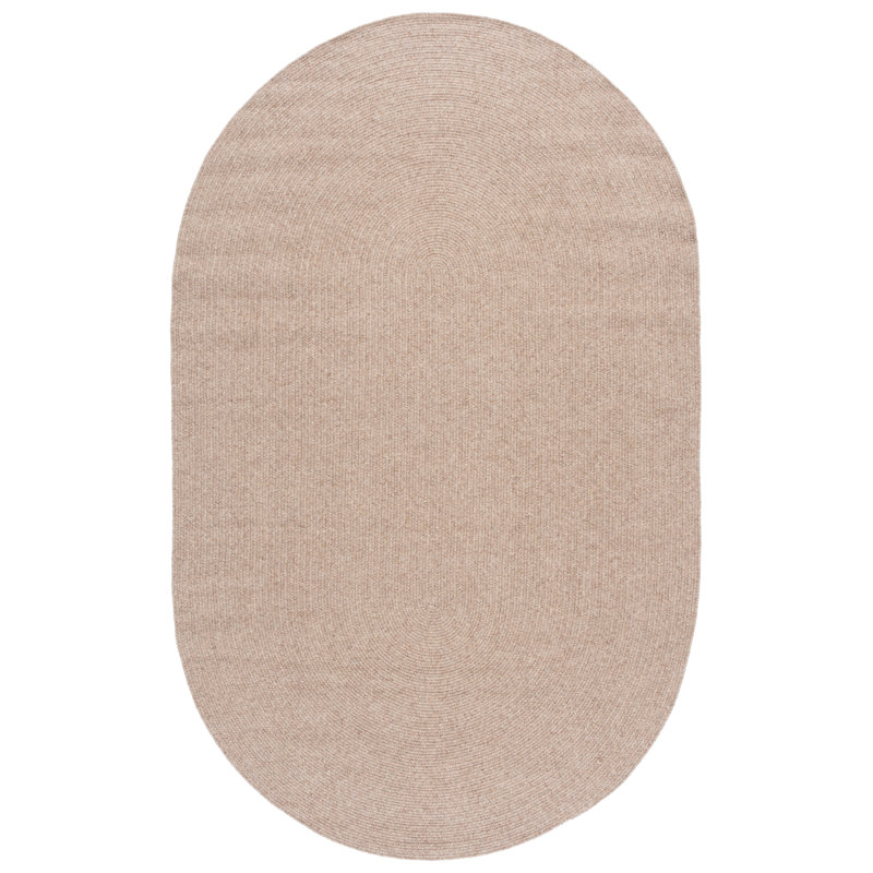 Tapis en laine tressée à la main, Ovale 4 pi x 6 pi