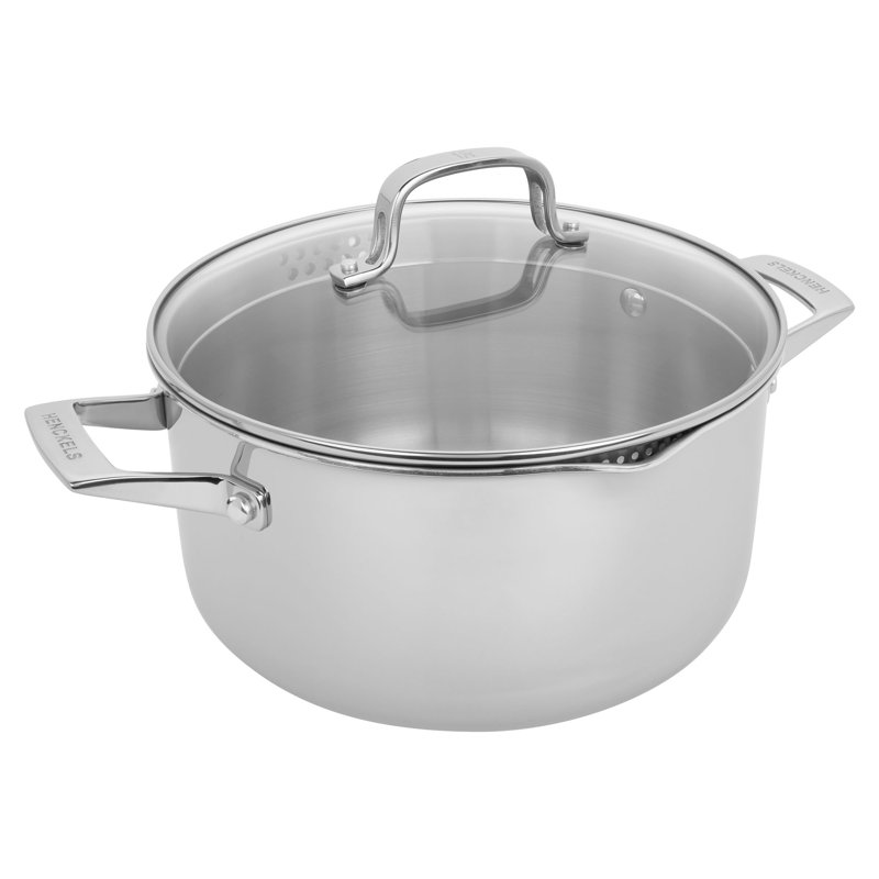 HENCKELS 6-Quart Stainless Steel Dutch Oven with Glass Lid