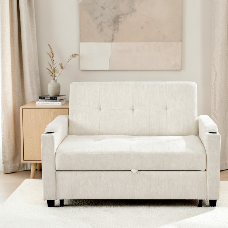 Sofa, Off White Chenille
