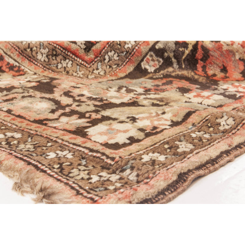 One-of-a-Kind 6'10" X 13'9" Before 1900 Runner Wool Area Rug in