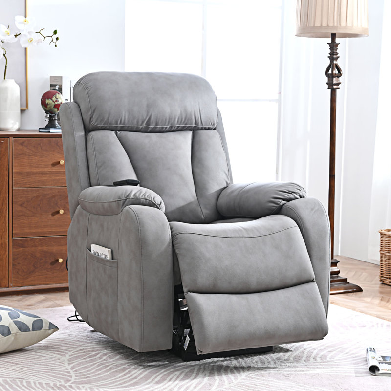 Fauteuil inclinable électrique Power Chair, Polyester gris clair