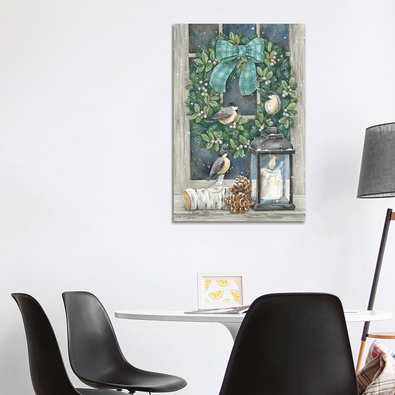 Winter Wreath 1 Piece Wall Art on Canvas, 101.6 cm H x 66.04 cm W x 1.91 cm D, Wrapped Canvas