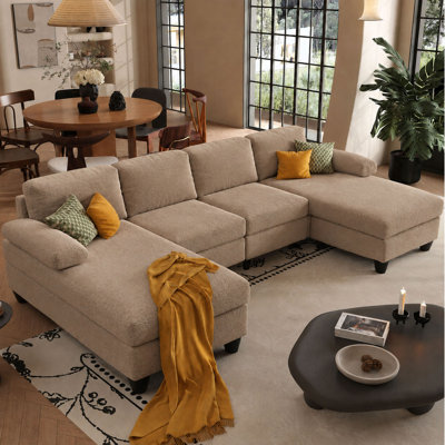 Upholstered 104 " Flannel Sofa