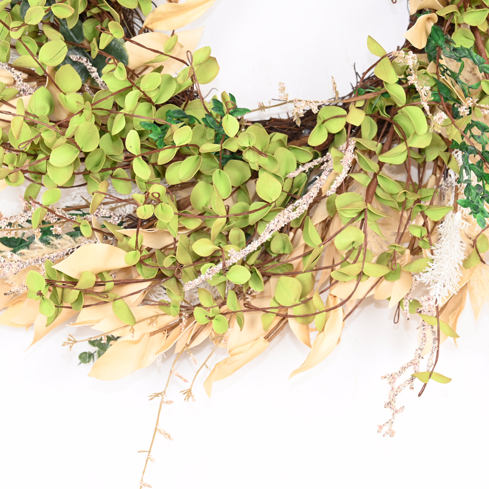 24" Handcrafted Eucalyptus Thanksgiving Wreath, Green