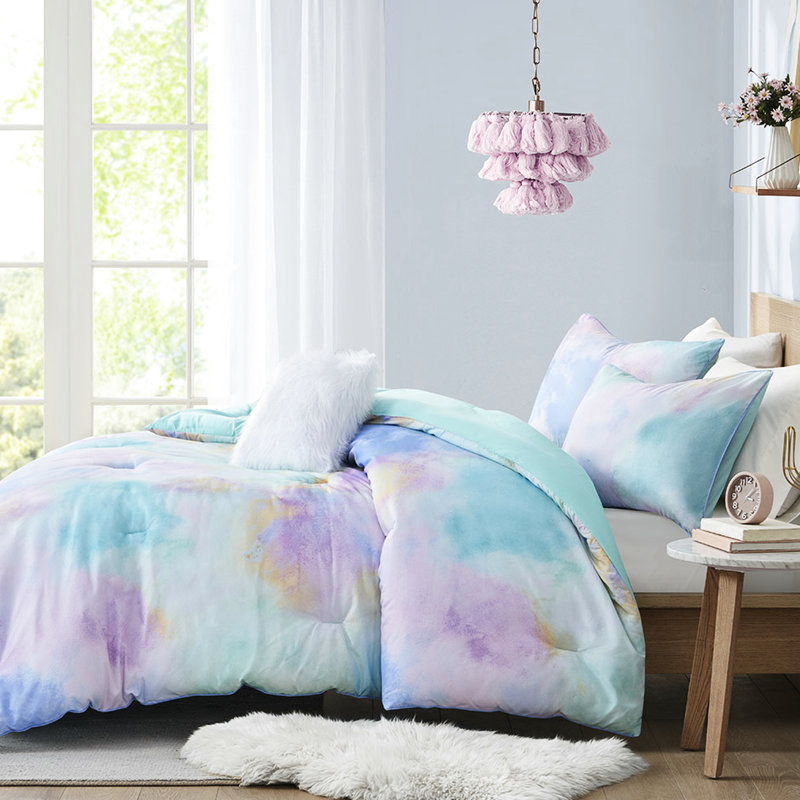 Tie Dye Bedding , Full/queen, , Comforter With Dye, Soft Touch, Chic Style