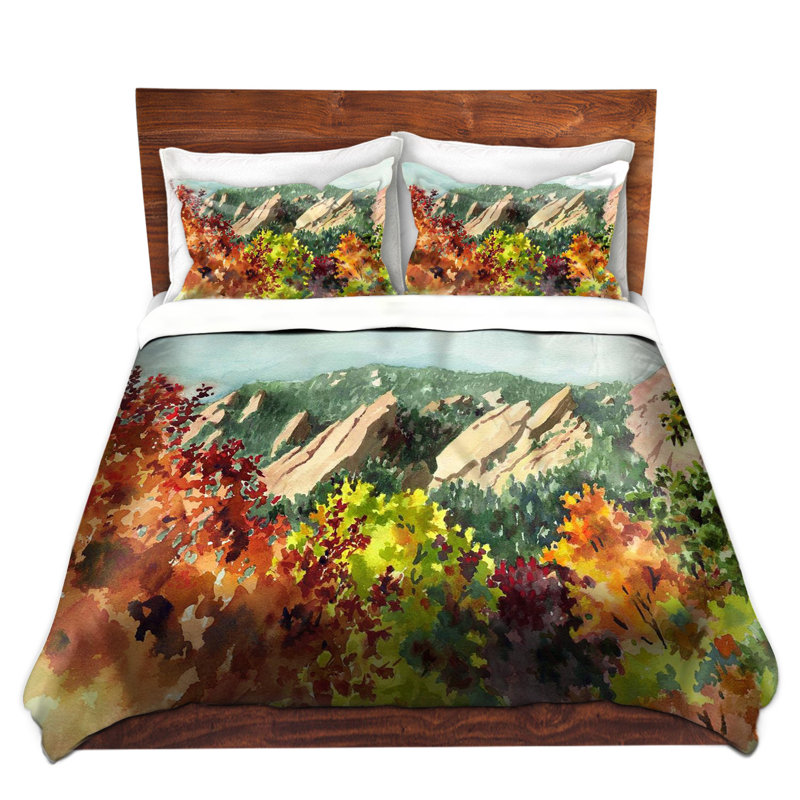 Floral Duvet Cover, 1 Queen Duvet Cover + 2 Standard Shams