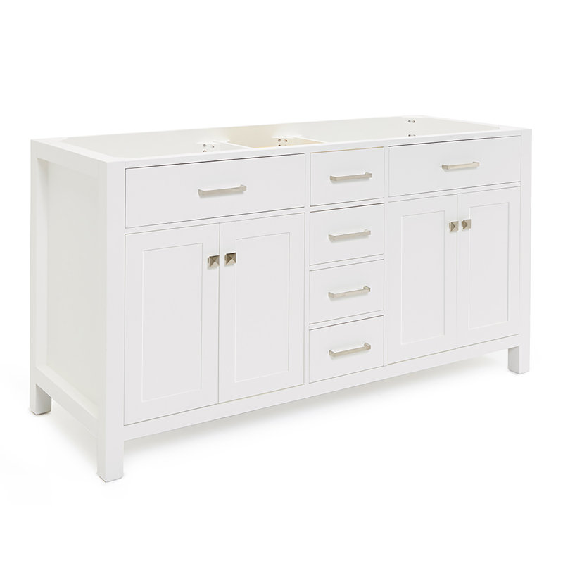 Base de meuble-lavabo double Petrel, Blanc