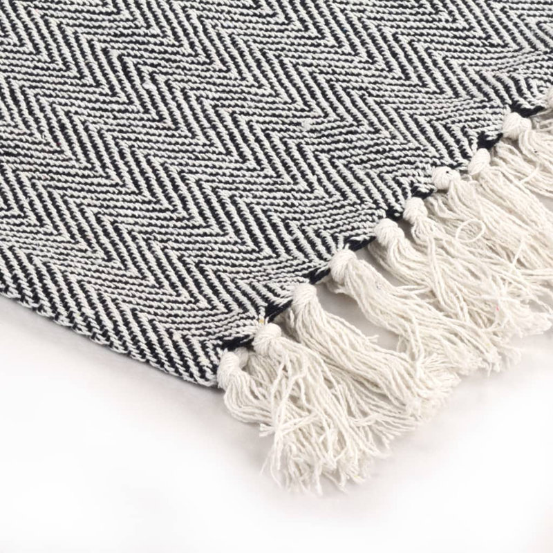 Asuncion Knitted Throw Blanket, 125cm W x 150cm L, Grey