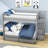 Alisiana Kids 2 Drawers Wood Full Over Full Bunk Bed with Shelves-910866661