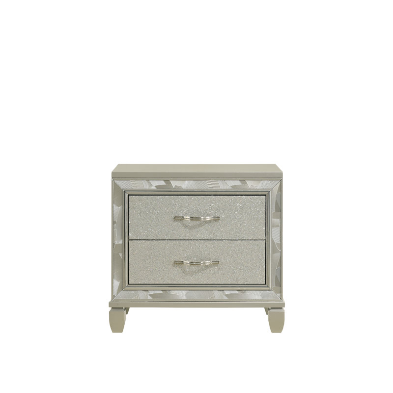 Joi 28.75'' W Nightstand, Silver