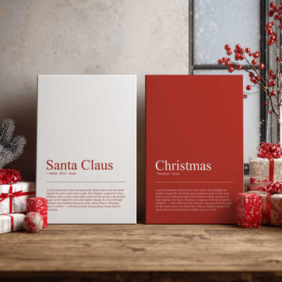 Ensemble de 2 impressions sur toile Spirit of Christmas