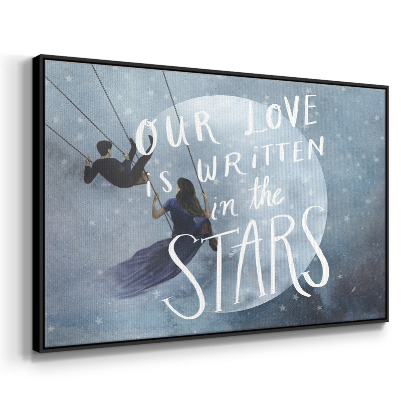Celestial Love Collection A, reproduction d'art sur toile, Noir, H 25 po x l 37 po x P 2 po