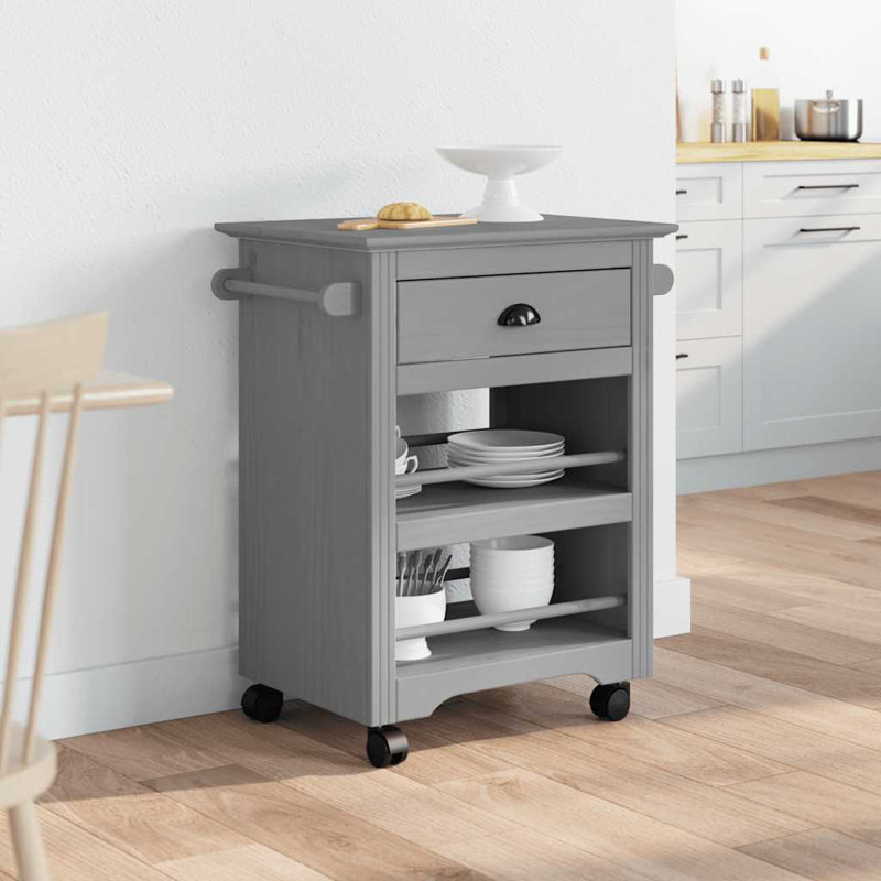 Kitchen Serving Cart, Grey