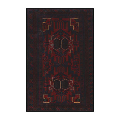 Tapis sud-ouest Mehroon / noir / crème