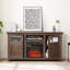 Meuble télé l 61,57 po, foyer 18 po, armoire 2 portes, 6 trous pour câbles, console de divertissement multifonctionnelle, portes l 61,57 po, gestion, tablette réglable