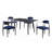 5Pc Dining Set Sintered Stone Table-115299805-115299808
