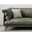 Canapé modulaire vert en cuir véritable-112579103-112579101