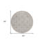 Tapis rond ivoire 8 po