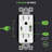 TopGreener USB Wall Outlet Charger, Type C and Type A, 15A Decorator Receptacle - White, With Wall Plate (3-Pack)