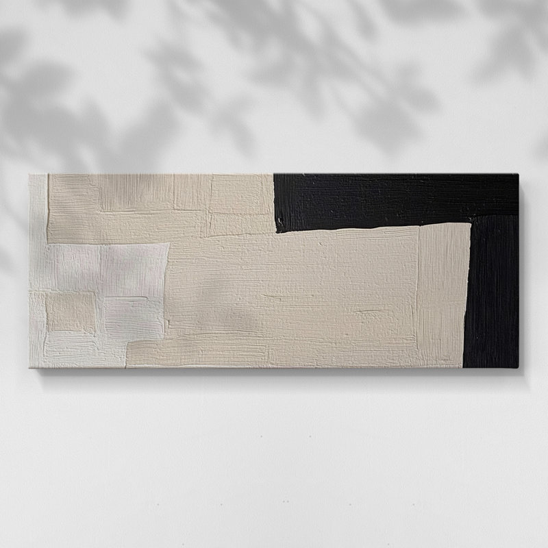 Toile tendue avec châssis abstrait # 7 LXII-Abstract, H 16 po x l 40 po