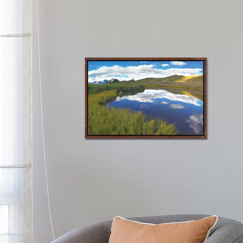 Sky Reflected In Water Cottonwood Pass, Colorado 1 Piece Wall Art on Canvas, 66.04 cm H x 45.72 cm W, Classic Wood Framed