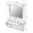 Floating Makeup Vanity With Big Mirror, Wall-Mounted Storage Vanity With Drawers, Pockets & Hooks, Space-Saving Decorative Home Organizer For Small Space, White