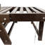 Lit de jour de patio avec fabrication en bois franc - rembourrage confortable, bois brun et beige - revêtement durable