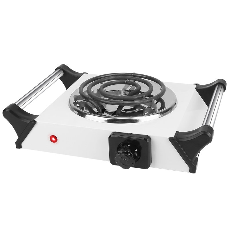 Edge Collections Electric Single Burner, White