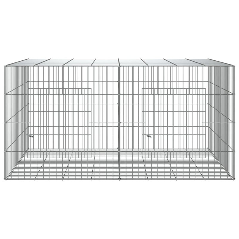 Cage à lapin en fer galvanisé, H 21,3 po x l 43,3 po x P 31,1 po